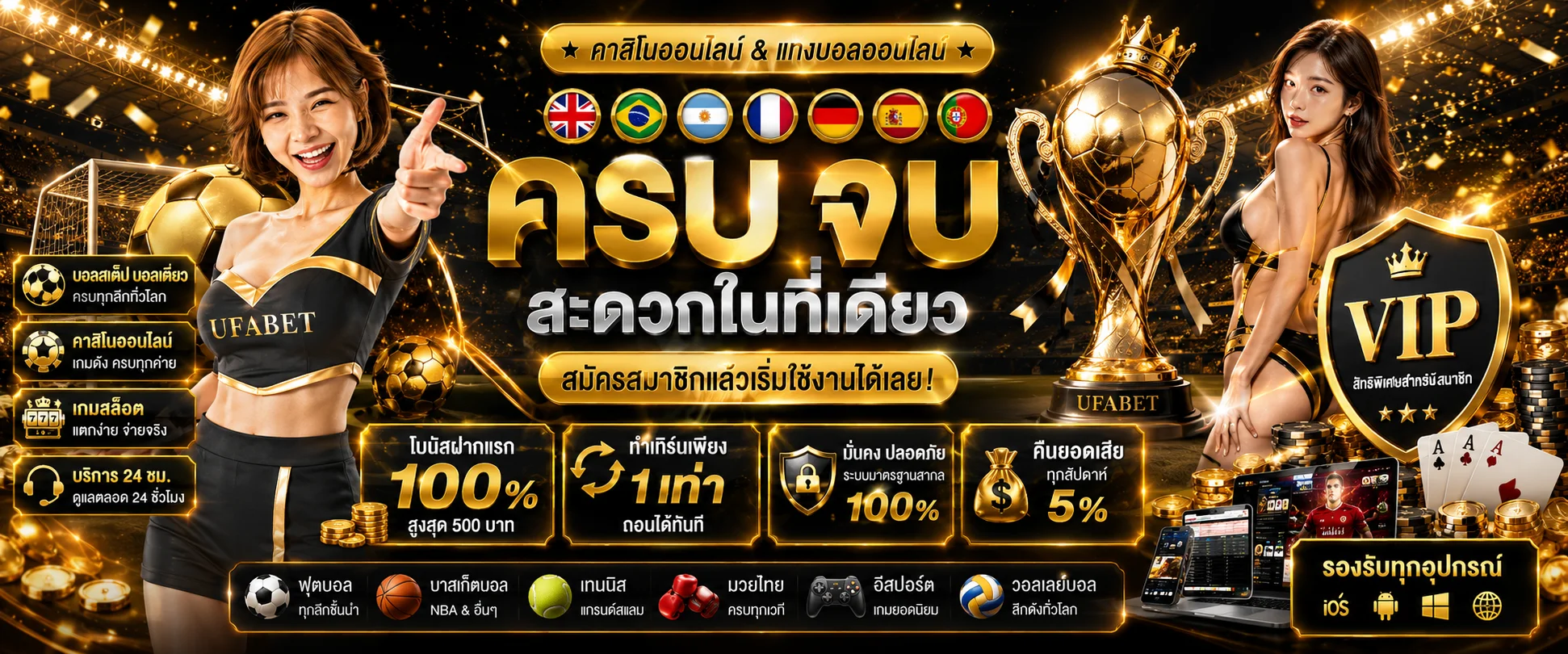 รวมค่ายเกมสล็อตและคาสิโนออนไลน์บน UFALIVE